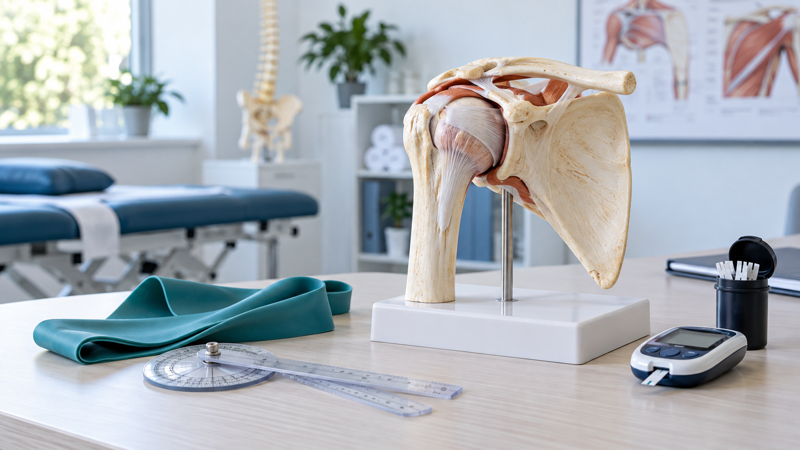 Frozen shoulder assessment for a person with diabetes
