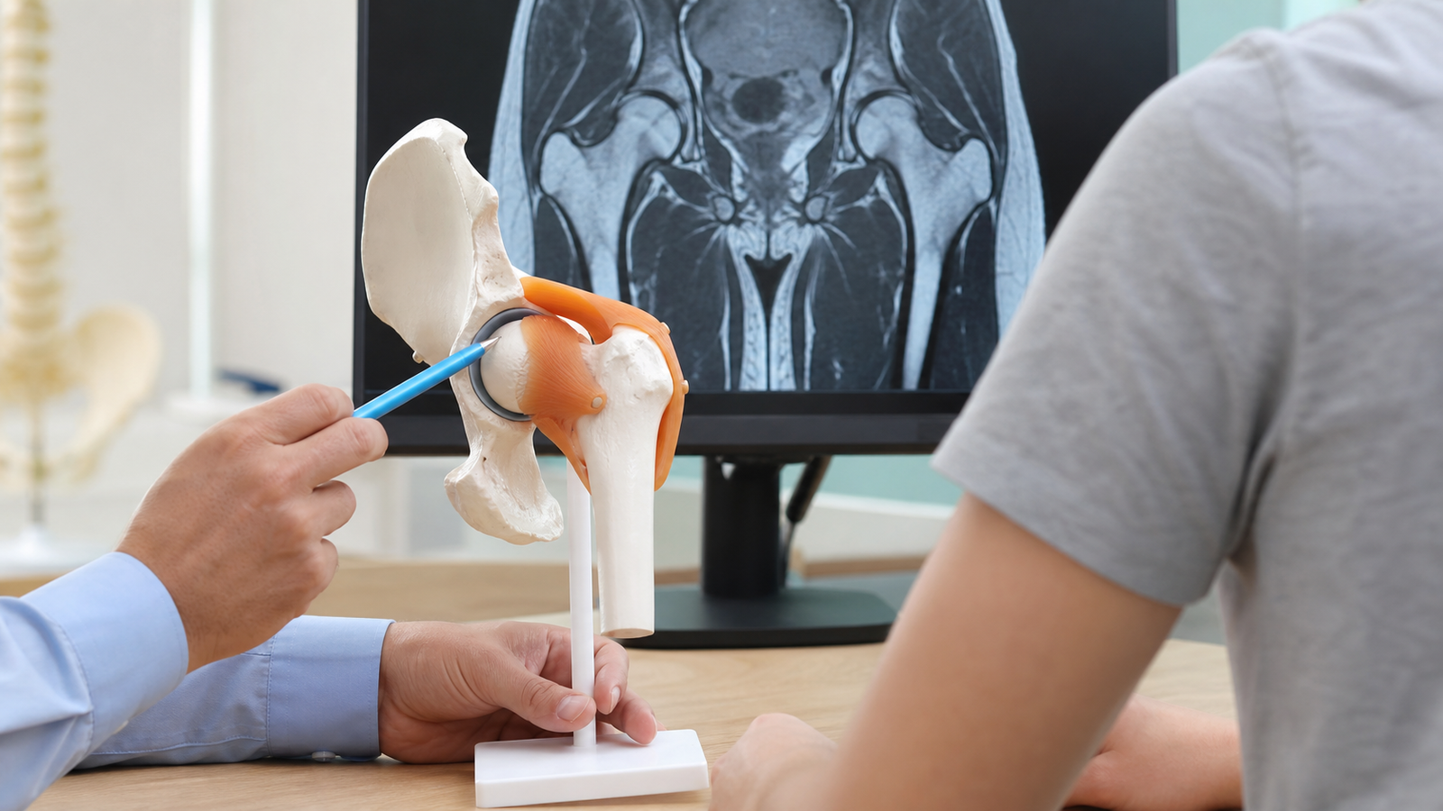 Hip pain in young adults faceless hip model consultation